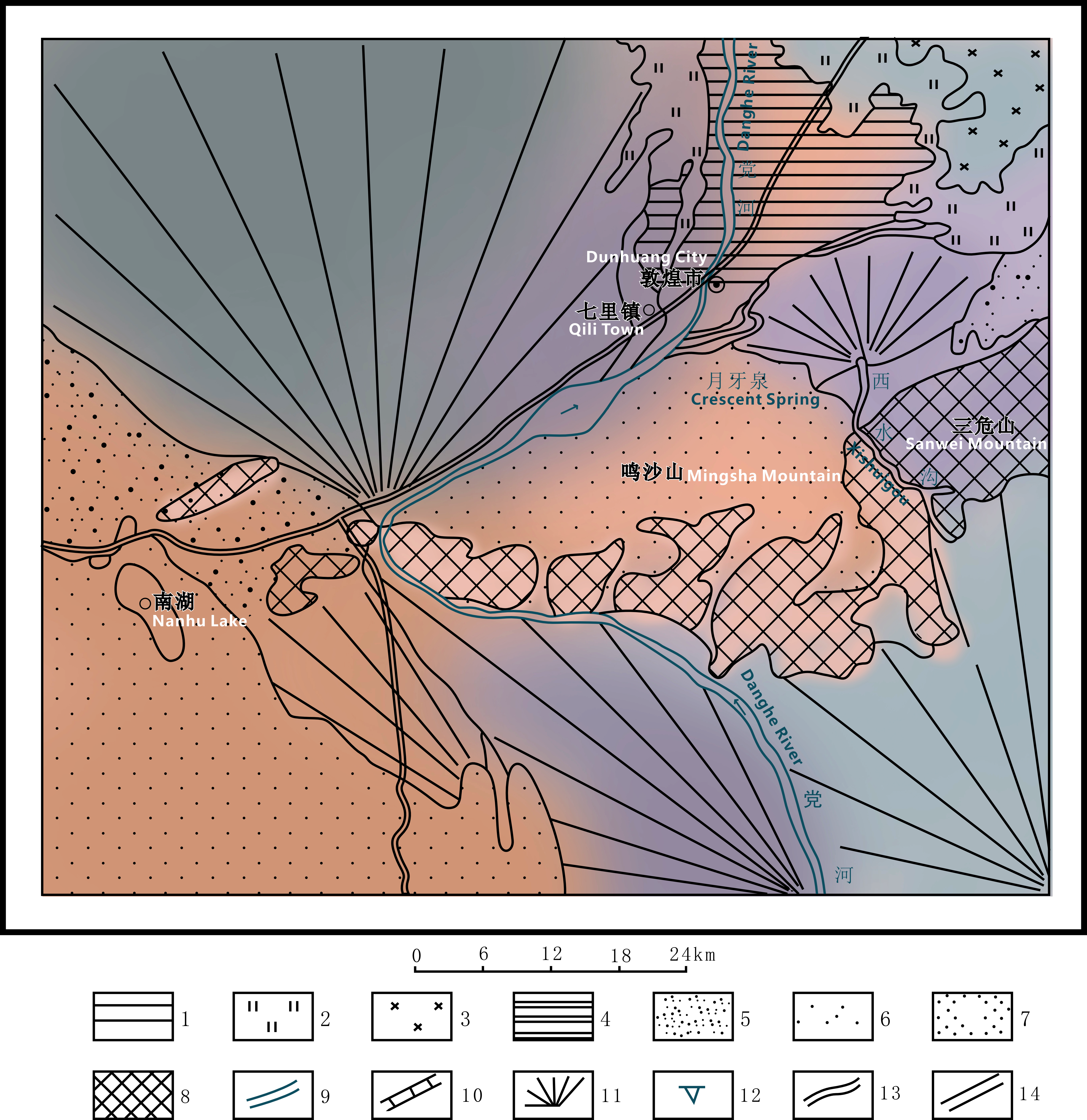 月牙泉周边地区第四纪地貌分布图.png